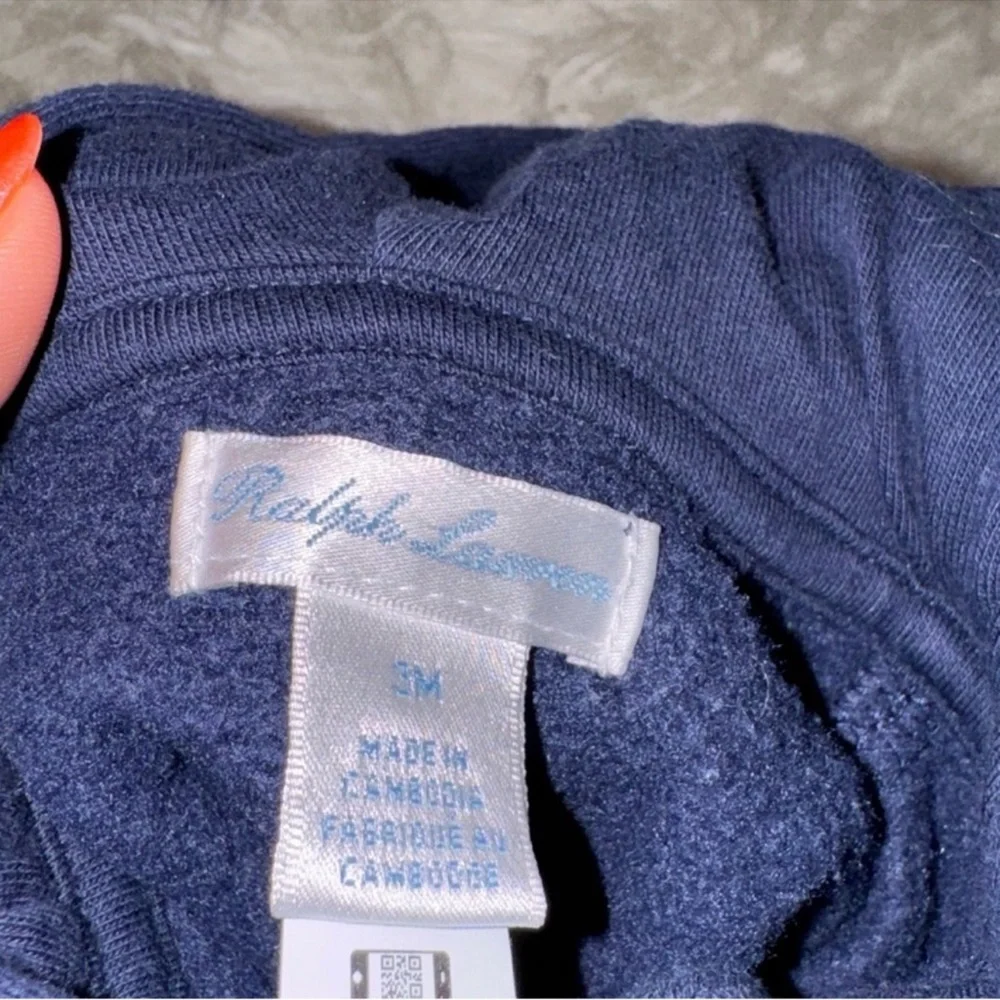 RALPH LAUREN POLO Bundle: Blue jeans, White & light blue onesie shirt& jacket. - Picture 7 of 9